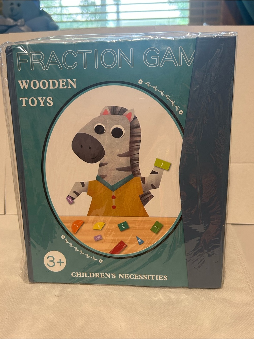 Fraction Game Wooden Kids Toy - Teal